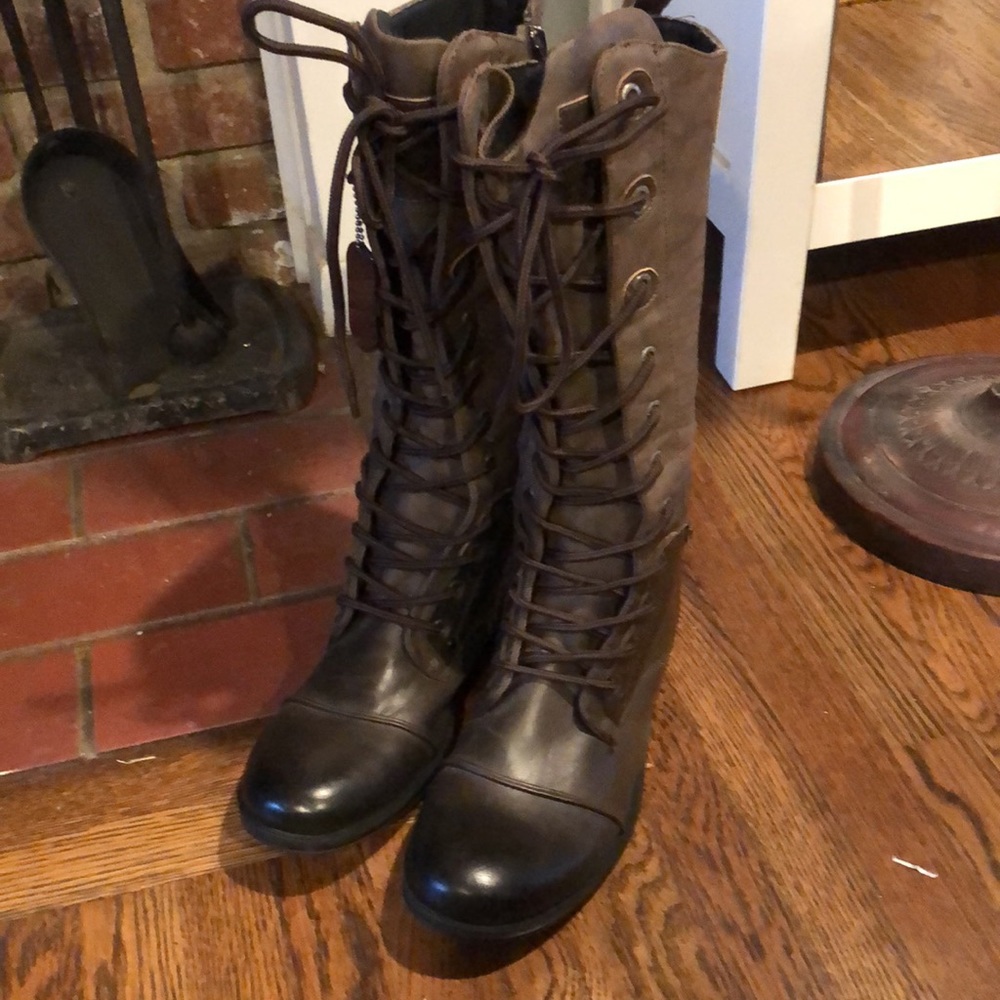 NWOT J75 by JUMP tactic tall tie up boots! - Picture 3 of 16
